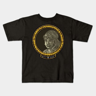 Melancholy Girl (frame gold celtic rope space) Kids T-Shirt